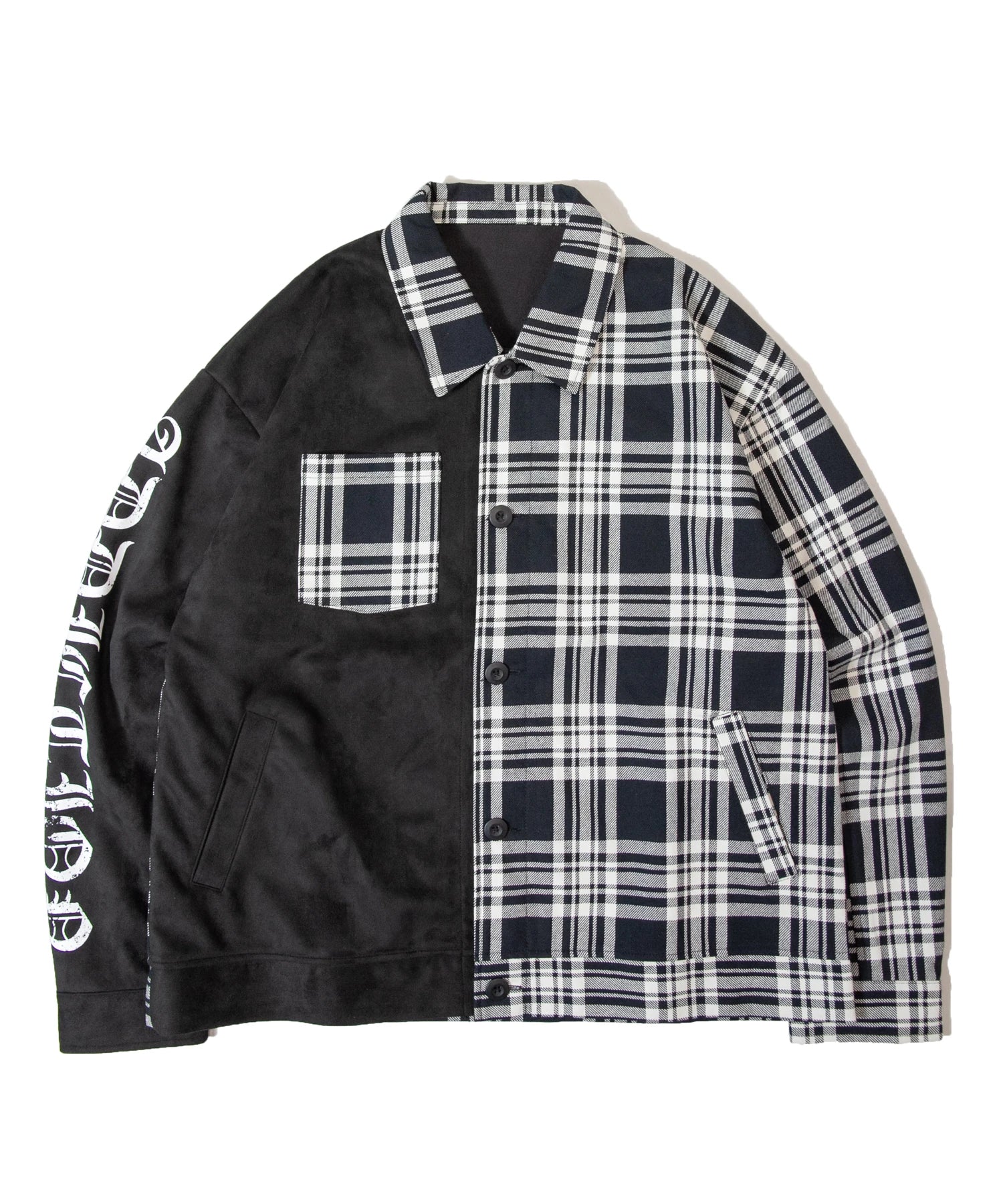 GA CHECK＆SUEDE SEPARATE SHIRTJKT