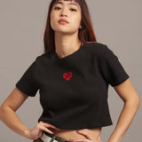 GA HEART ﾘﾌﾞｼｮｰﾄTEE