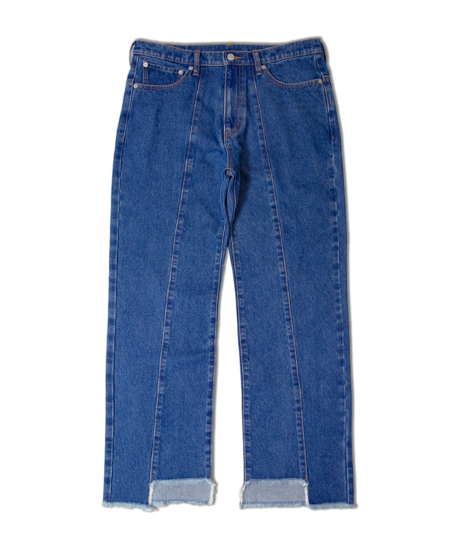 JE-FRINGE DENIM PANTS