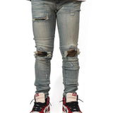 mnml【ミニマル】-X204 CAMO SKINNY FIT DENIM