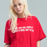 JE-クロップド丈・ロゴ SS TEE