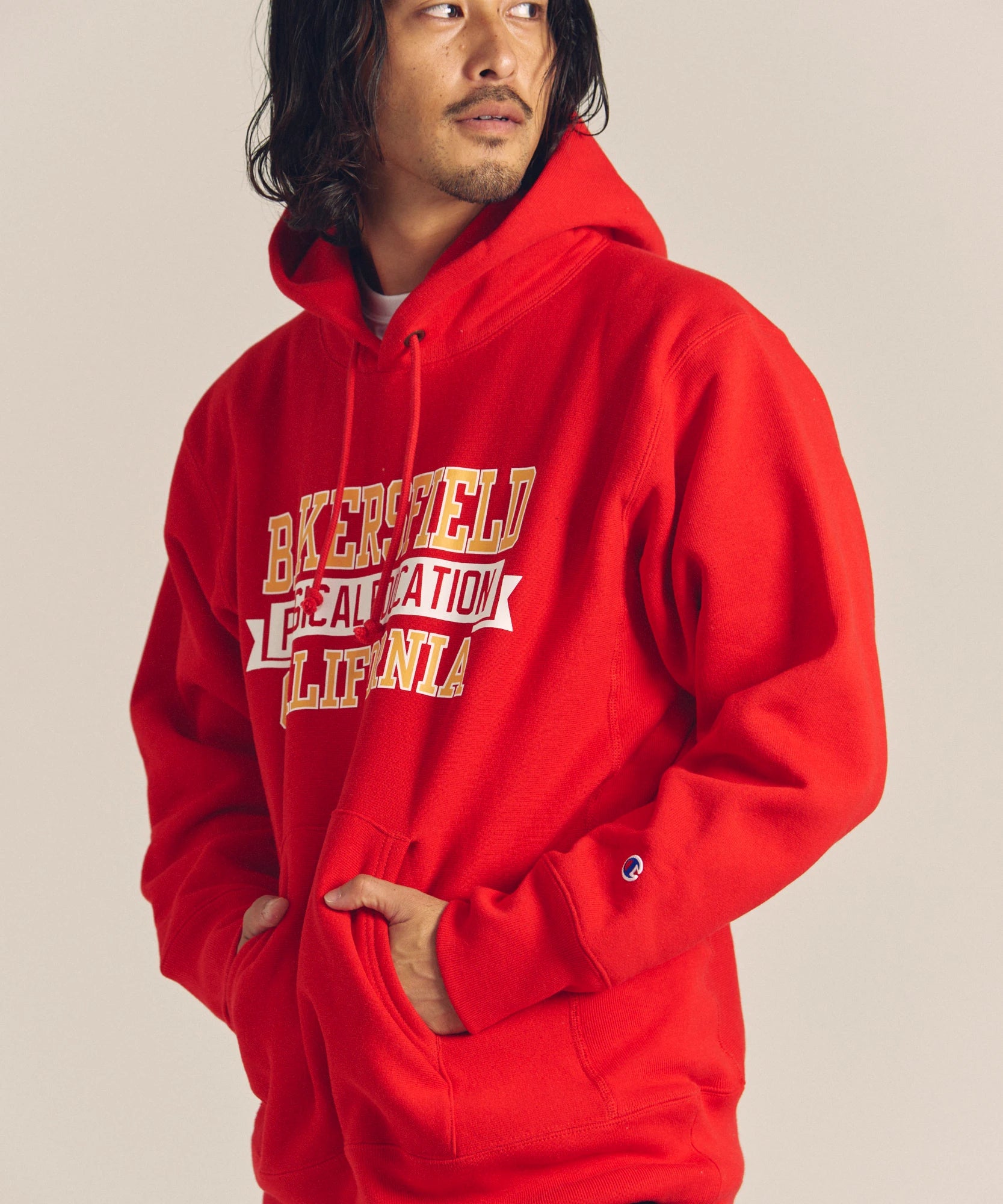 CH-REVERSE WEAVE HOODED SWEAT