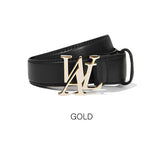 WOOALONG.ウアロン-Signature Logo Leather Belt
