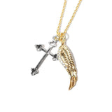 GA Wing Cross Necklace