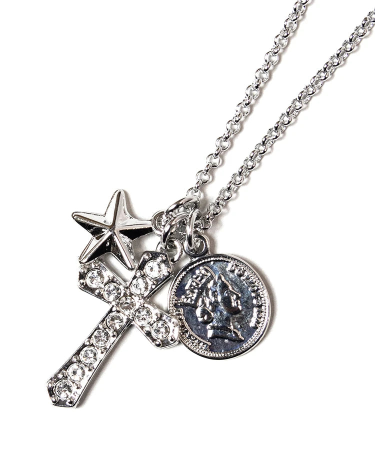 GA STAR-CROSS-COIN NECKLACE