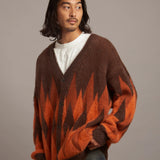 JE DIA/ARGYLE JQ SHAGGY KNIT CARDIGAN