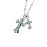 GA Fam Cross Stone Necklace