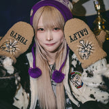 GALFY/ガルフィー 犬毛リバーシブルミトン