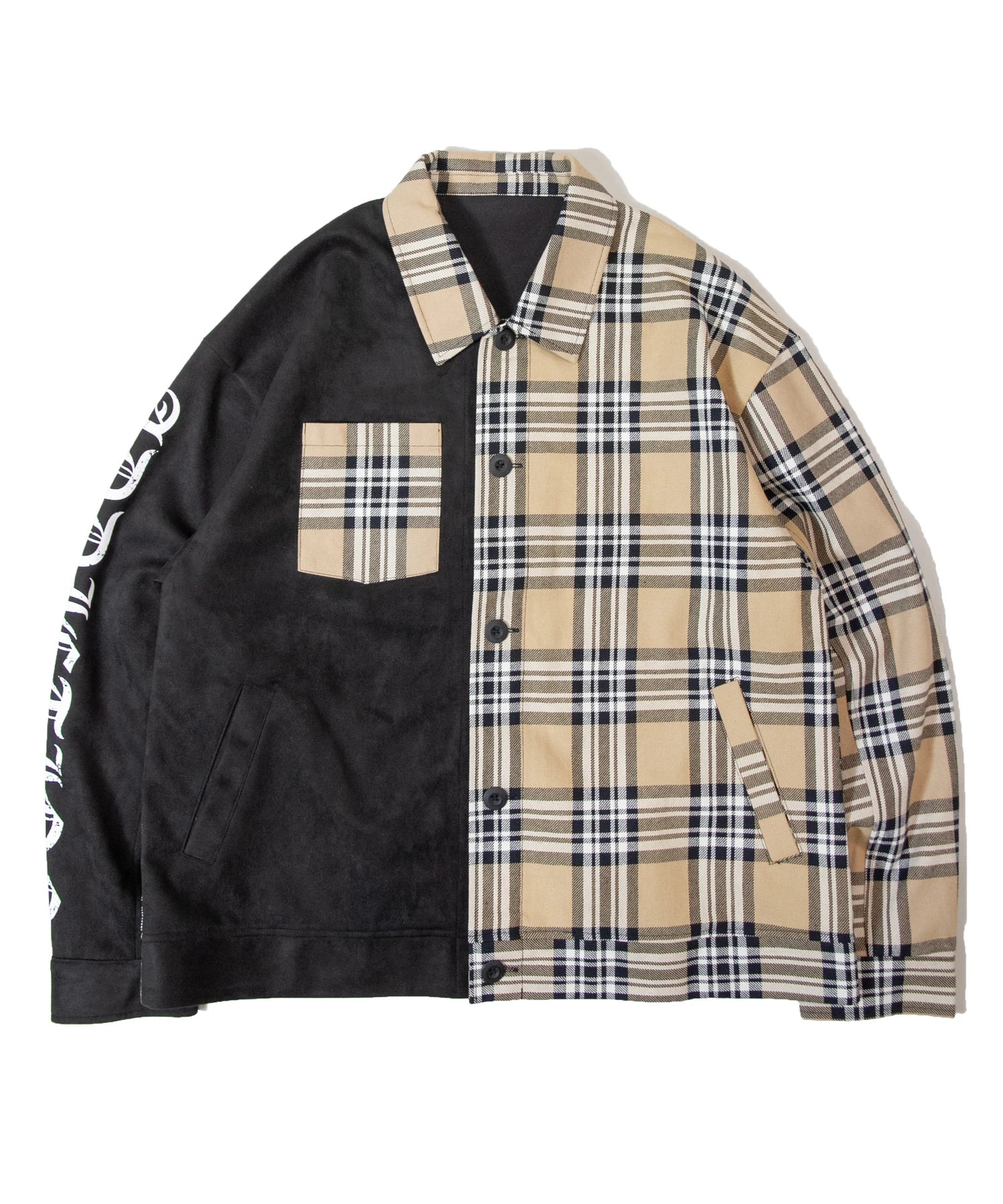 GA CHECK＆SUEDE SEPARATE SHIRTJKT