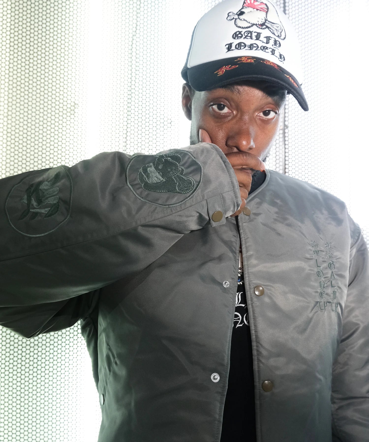GALFY×LONELY論理 SICK YOLO TANRAN BOMBER JACKET