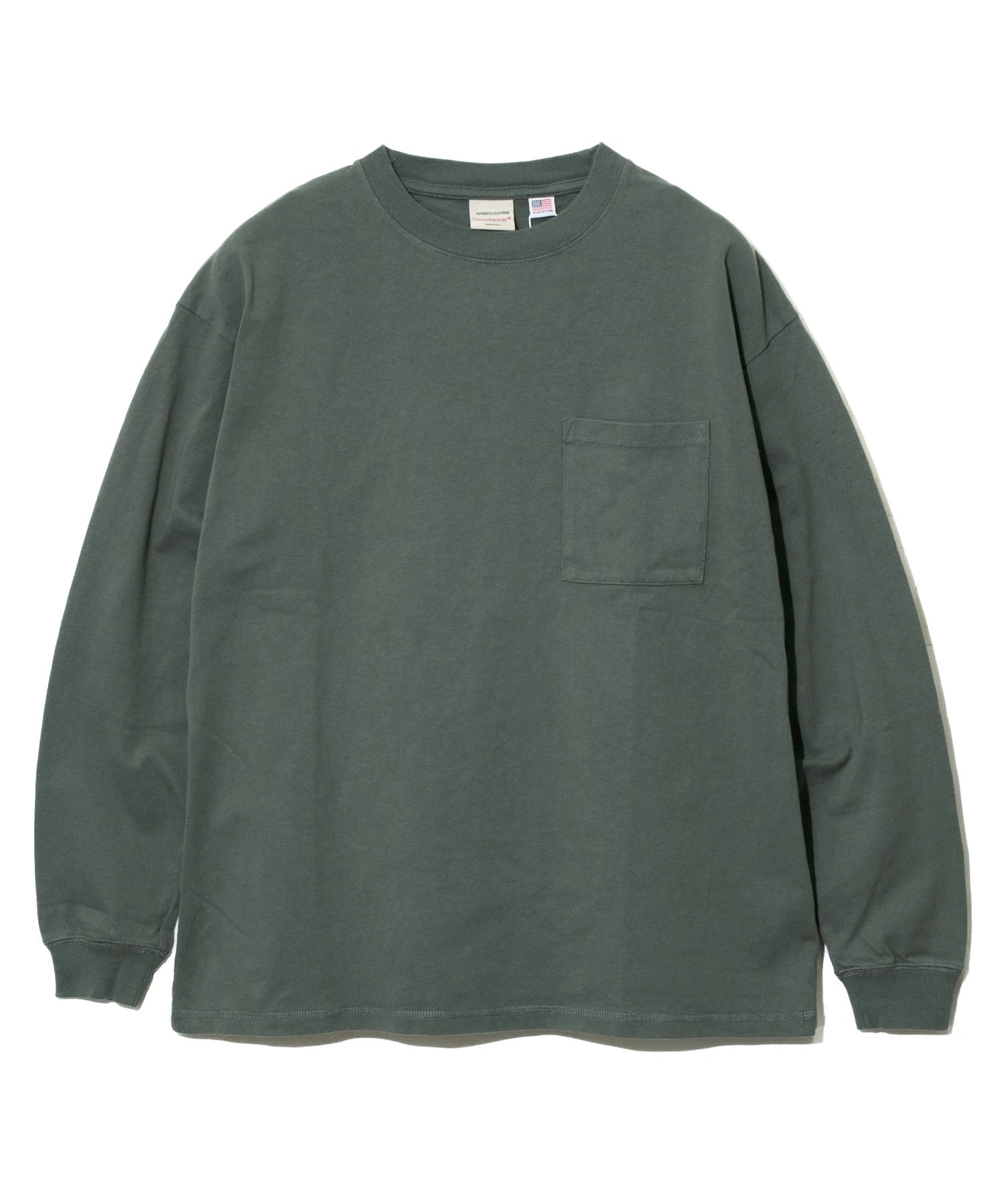 Good wear 袖リブ ポケット付き L/S BIG TEE