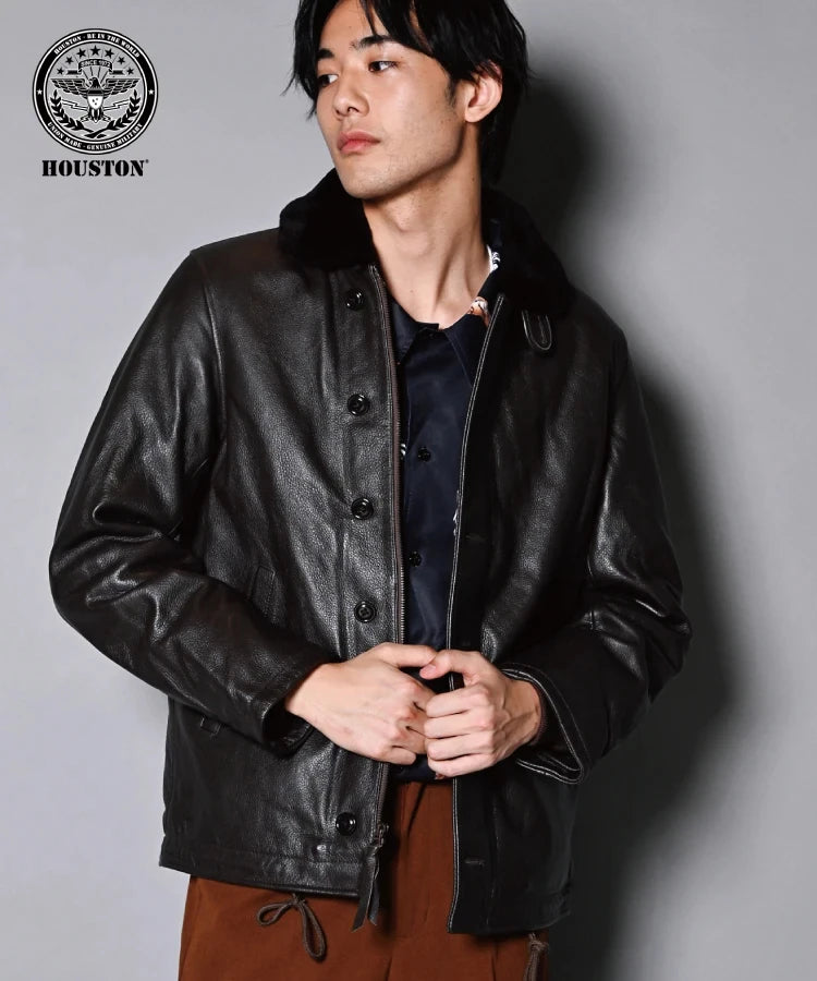 JE-HOUSTON・N-1 DECK LEATHER JACKET