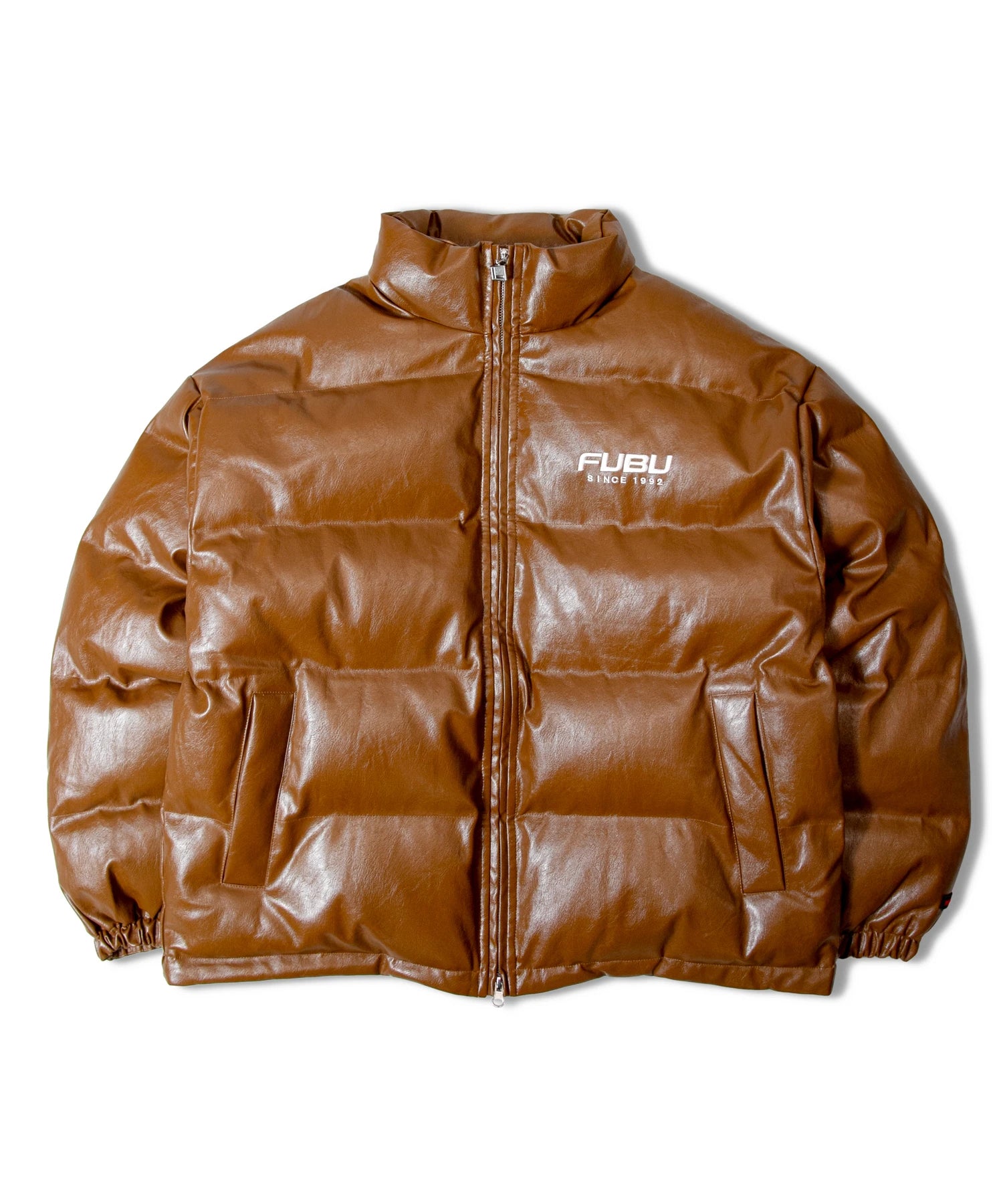 FUBU-Faux Leather Puffer Jacket