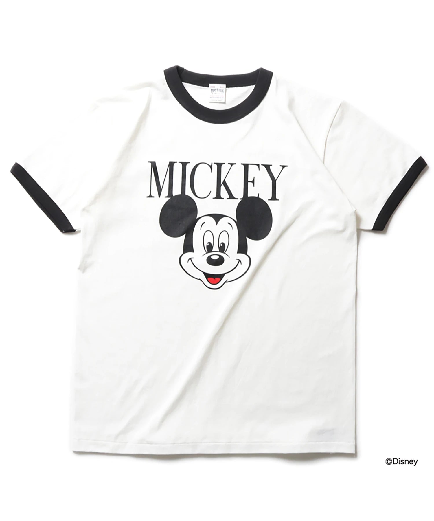 HOUSTON- MICKEY PRINT　RINGER　S/S TEE