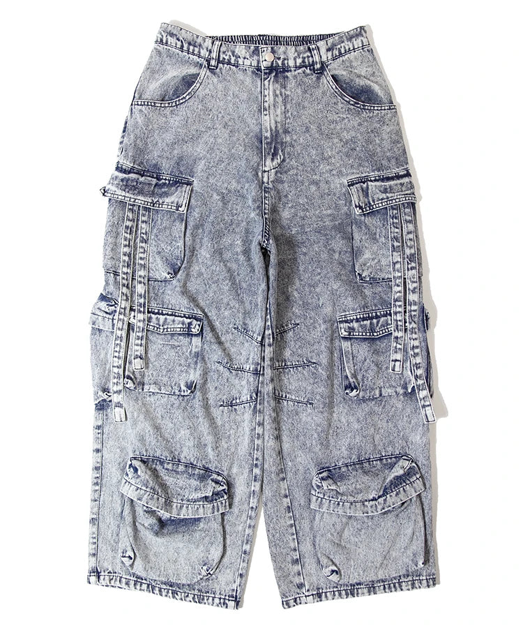 GA DENIM PARACHUTE CARGO PANTS
