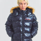 GA SHINY FUR PUFF-JACKET