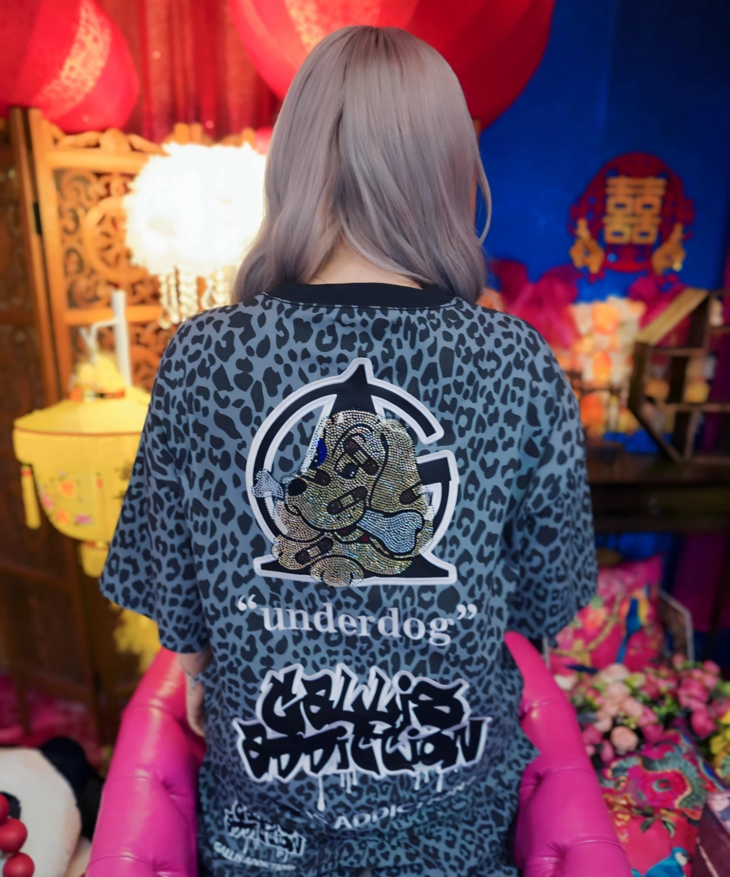 【GALFY×GALLIS ADDICTION】安定の別注キラキラ犬SS Tee