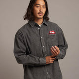 B-TRS PRINT DENIM SHIRTS