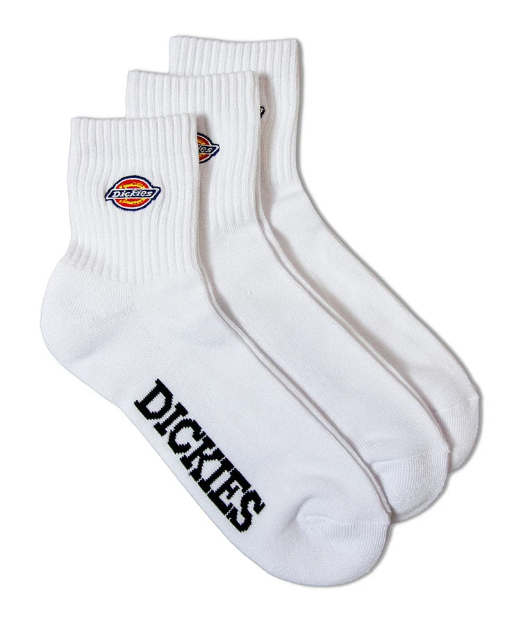 DICKIES ﾛｺﾞ刺繍底ﾊﾟｲﾙ ｸｫｰﾀｰｿｯｸｽ 3Pﾊﾟｯｸ