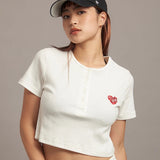 GA HEART ﾘﾌﾞｼｮｰﾄ丈ﾍﾝﾘｰTEE