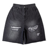 JE-DENIM DAMAGE SHORTS