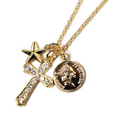 GA STAR-CROSS-COIN NECKLACE