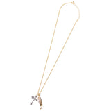 GA Wing Cross Necklace