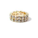 GA Double Tennis Chain Stretch Ring