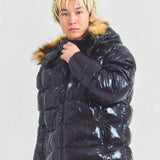 GA SHINY FUR PUFF-JACKET