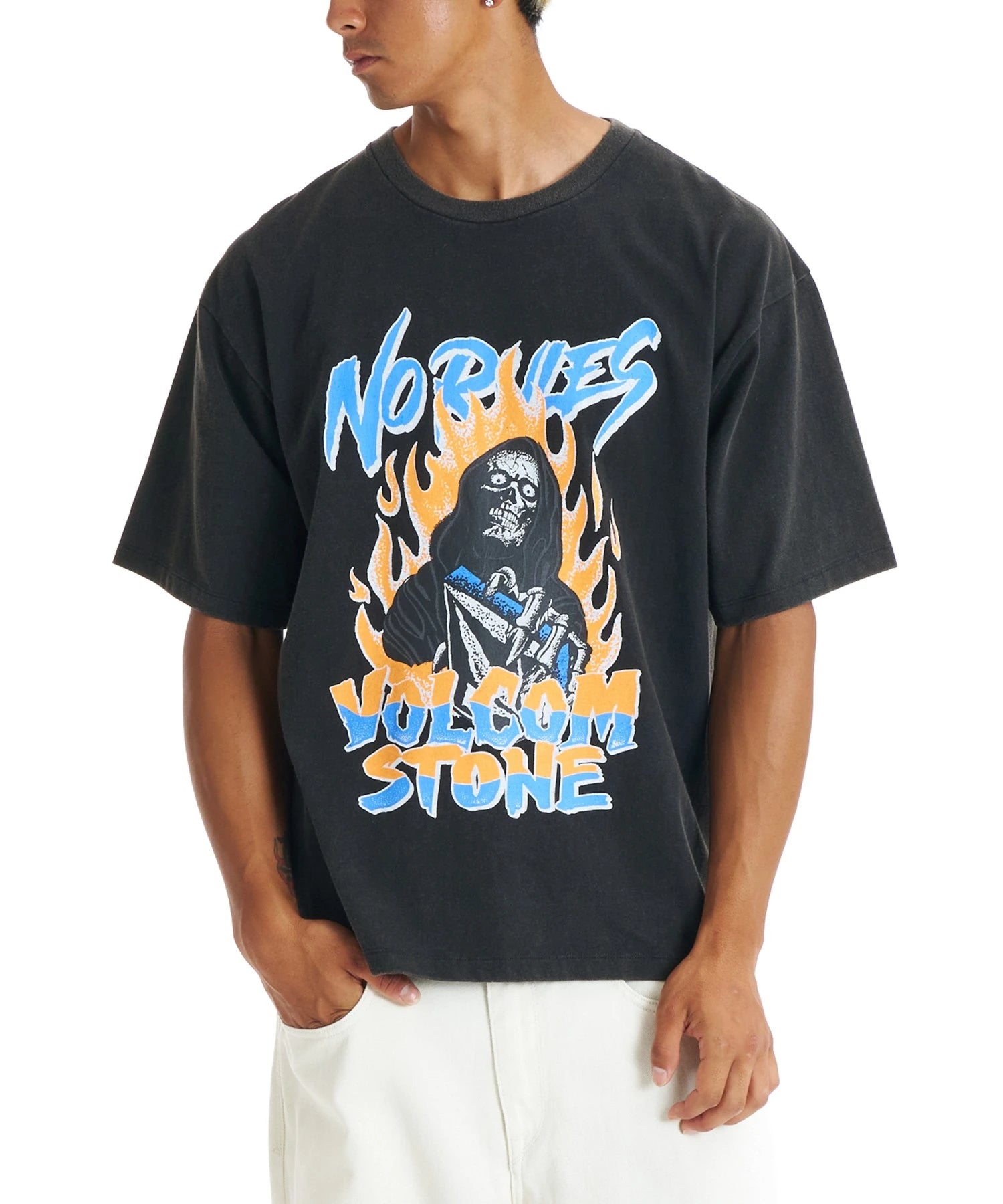 VOLCOM/ボルコム BURNING SKULL SS TEE