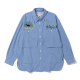 POLeR/ポーラー EMB POCKET CHAMBRAY L/S SHIRTS