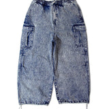 GA DENIM WIDE-CARGO PANTS