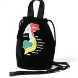 HOUSTON VELVETEEN EFFECT BAG MAP
