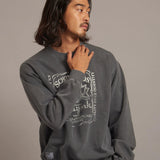 SCHOTT-SQUARE LOGO CREW SWEAT