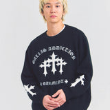 GA CROSS-APPLIQUE KNIT