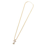 GA Cross-Stone Top Necklace