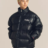 FUBU-Faux Leather Puffer Jacket