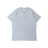Healthknit/ヘルスニット INDIGO HENLEY NECK SHORT SLEEVE TEE