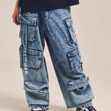GA DENIM PARACHUTE CARGO PANTS