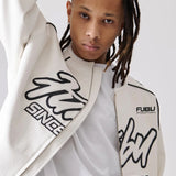 FUBU-Faux Leather Racing Jacket