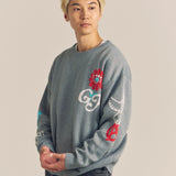 GA JQ-FLOWER＆LOGO KNIT