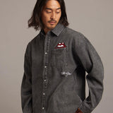 B-TRS PRINT DENIM SHIRTS
