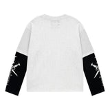 Unknown London/アンノウン ロンドン Cursive Rhinestone Layered Long Sleeve