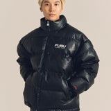 FUBU-Faux Leather Puffer Jacket