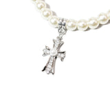 GA Pearl Cross Top Necklace