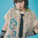 GALFY-顔半分メッシュニット