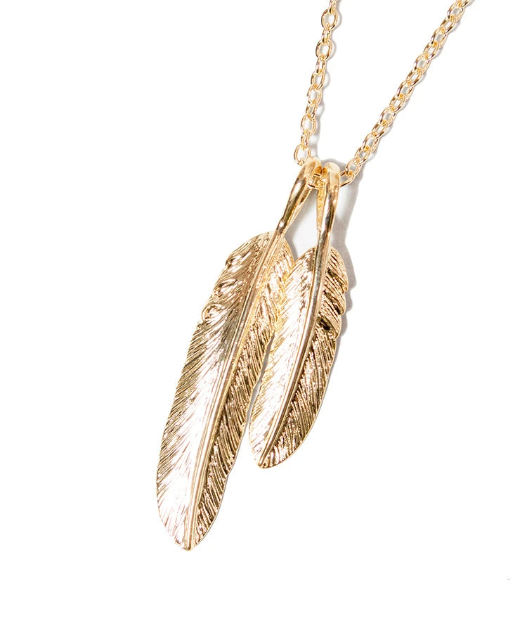 GA 2FEATHER NECKLACE