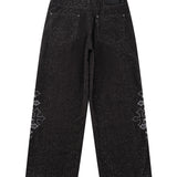 SUPPLIER/サプライヤー Multiple Cross Leather Patch Baggy Denim