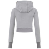 SupBaby by SUPPLIER/サプベイビー バイ サプライヤー Multiple Cross Rhinestone Pierced Zip Hoodie