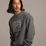 SCHOTT-SQUARE LOGO CREW SWEAT